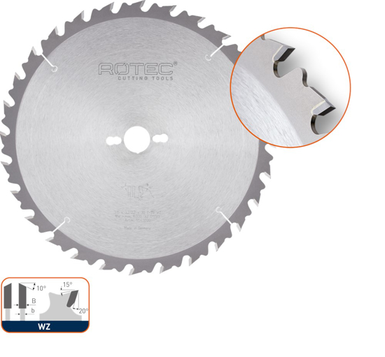 Afbeeldingen van HM SCHULPZAAG MET ANTI-TERUGSLAG, ø250X3,2X30, Z=24, WZ