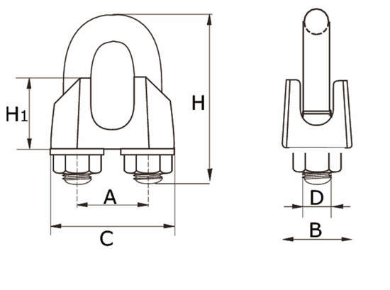 Afbeeldingen van SDK D74103IZL / STAALDR.KLEM TYPE741 03MM RVS