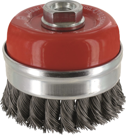 Afbeeldingen van KOMBORSTEL MET RING, GETORDEERD STAALDRAAD, M14, ø100X0,50