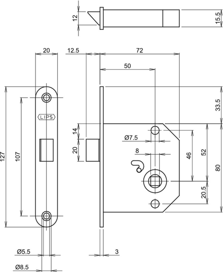 Afbeeldingen van 2084/1 LIPS LOOPSLOT