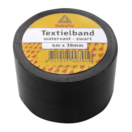 Afbeeldingen van DUCTTAPE ZELFKLEVEND TEXTIELBAND HQ+ GEEL 4 M X 38 MM