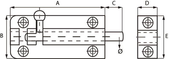 Afbeeldingen van GRENDEL 50 MM GLANS VERZINKT GRS 500B