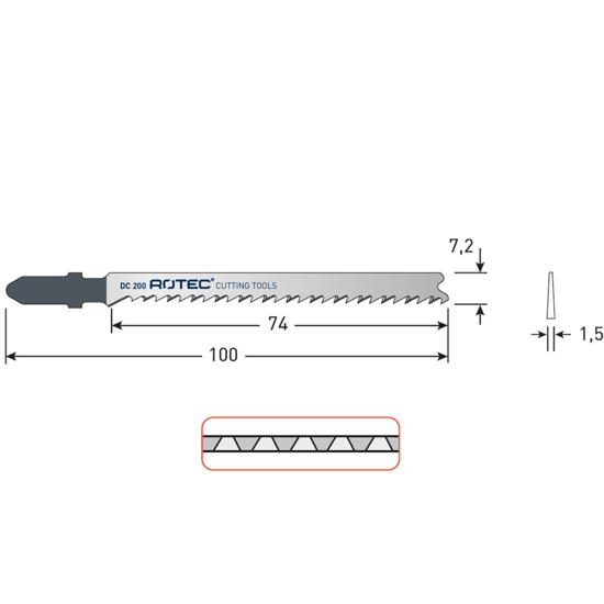 Afbeeldingen van DECOUPEERZAAGBLAD DC200 / T101B