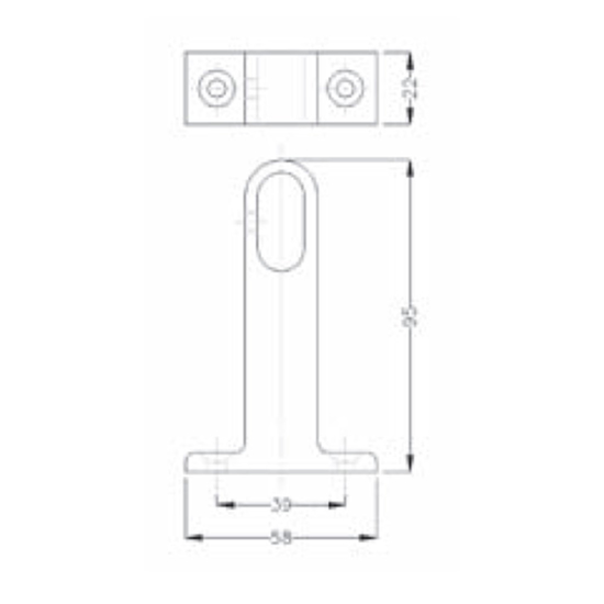 Afbeeldingen van STEUN MIDDEN GARDELUX-1 NATUREL