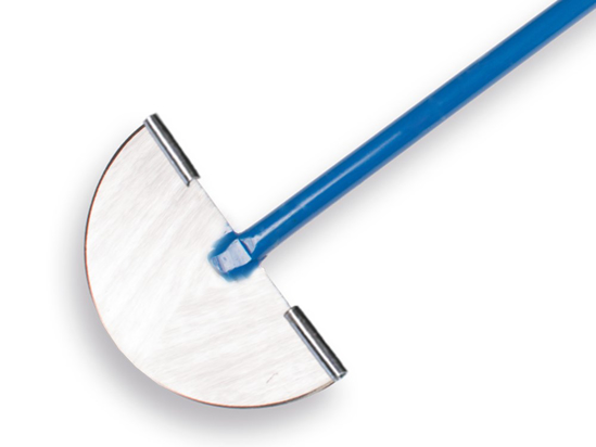 Afbeeldingen van GRASKANTSTEKER GESMEED BLAUW MET METALEN BUISSTEEL