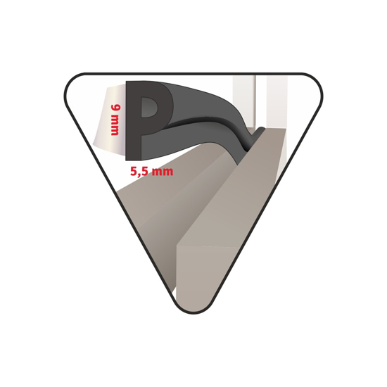 Afbeeldingen van TOCHTSTRIP ZELFKLEVEND O-PROFIEL EPDM ZWART 6 M X 9 MM X 6 MM