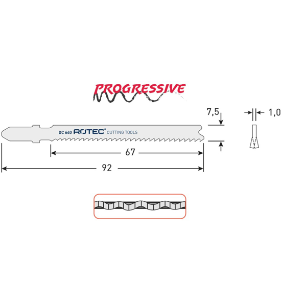 Afbeeldingen van DECOUPEERZAAGBLAD DC640 / T118B