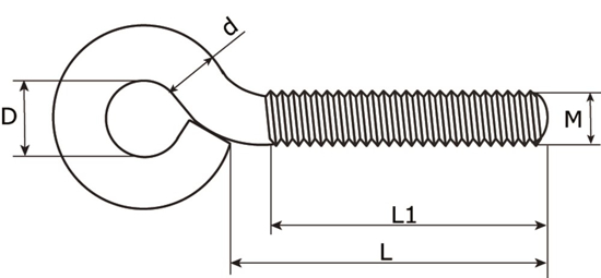 Afbeeldingen van SCHROEFOOG M10X060X15 MM VERZINKT 390-106E