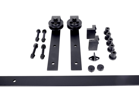 Afbeeldingen van SCHUIFDEURGARNITUUR RUSTIC 2000MM ZWART R80/20