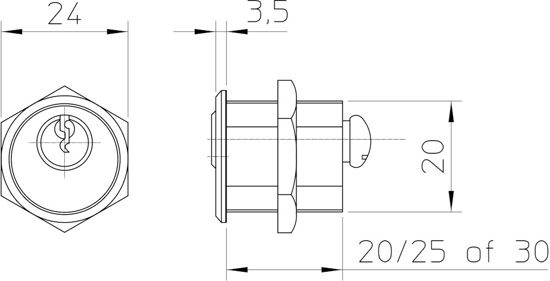 Afbeeldingen van 20220 CILINDERSLUITING 20220 2SL.