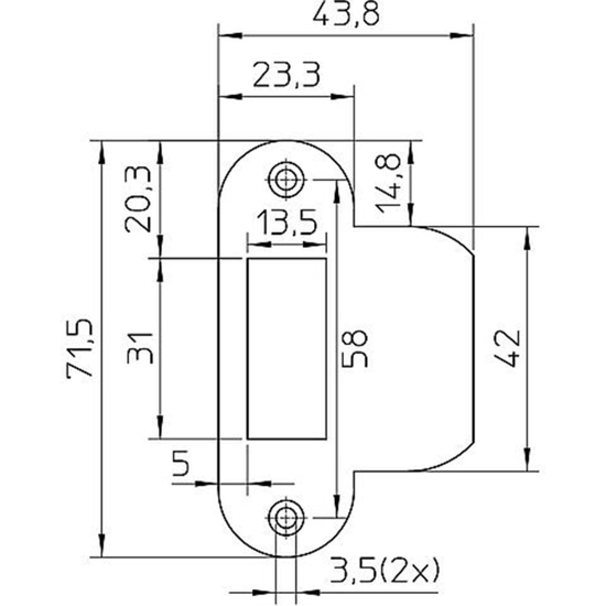 Afbeeldingen van 1200 SERIE SLUITPLAAT 1255 - 12/U