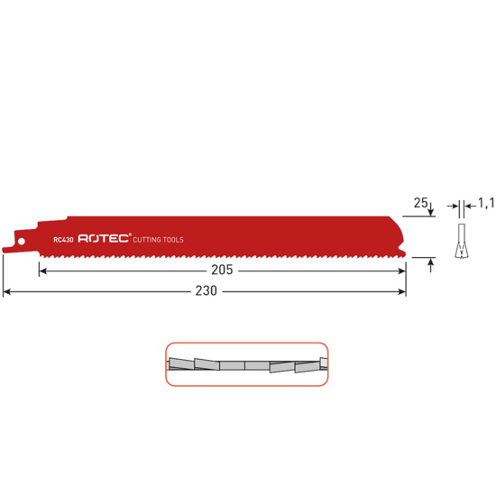 Afbeeldingen van RECIPROZAAGBLAD RC430 / S1126CHF