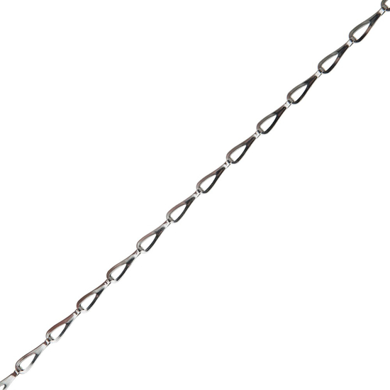 Afbeeldingen van PATENTKETTING MESSING VERCHROOMD 10.4 X 0.3 MM DIN 5279