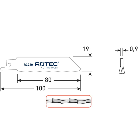 Afbeeldingen van RECIPROZAAGBLAD RC720 / S522EF