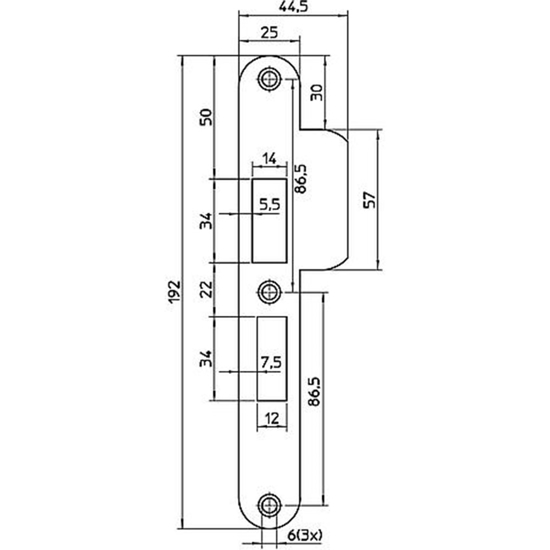 Afbeeldingen van NEMEF SLUITPLAAT SERIE 4119 17/U DR2+4