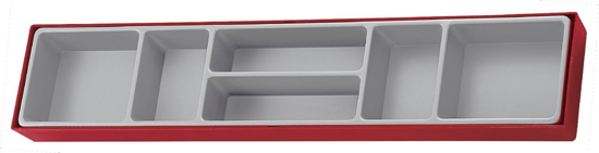 Afbeeldingen van LEDIGE TX-TRAY MET 6-VAK VERDE