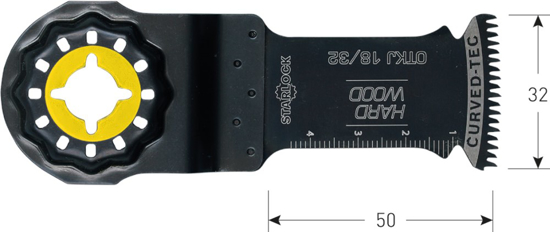 Afbeeldingen van OTKJ 18/32 STARLOCK INVALZAAGBLAD HARDHOUT 32X50