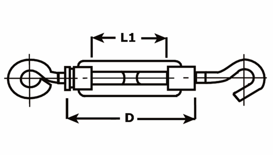 Afbeeldingen van 930-08IA / SPANSCHR. H+O 08X120MM RVS AISI 316