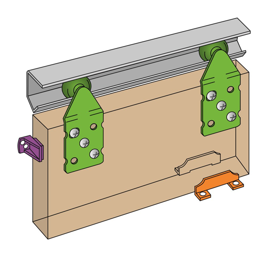 Afbeeldingen van SCHUIFDEURGARNITUUR SINGLE TOP 1800MM ST18/EU