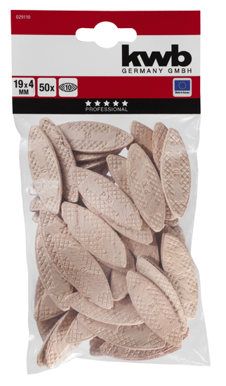 Afbeeldingen van HOUTVERB.-LAMELLEN 60X10X4 MM 50 STUKS