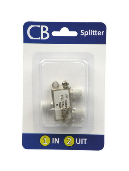 Afbeeldingen van F-CONNECTOR SPLITTER 2 VOUDIG METAAL