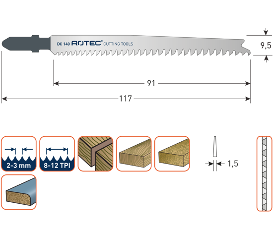 Afbeeldingen van DECOUPEERZAAGBLAD DC140 / T234X