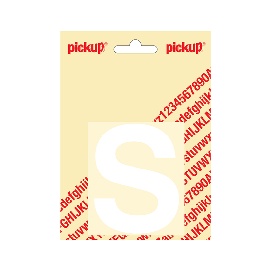 Afbeeldingen van PLAKLETTER HELVETICA 80 MM WIT S