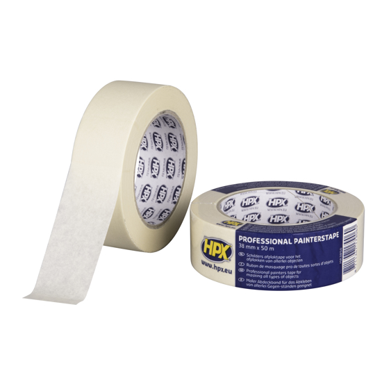 Afbeeldingen van HPX MASKING TAPE 60°C - CREMEWIT 38MM X 50M