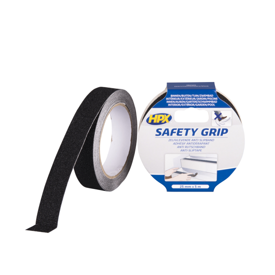 Afbeeldingen van HPX ANTI-SLIP TAPE - ZWART 25MM X 5M