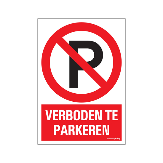 Afbeeldingen van BORD VERBODEN TE PARKEREN 230X330 MM