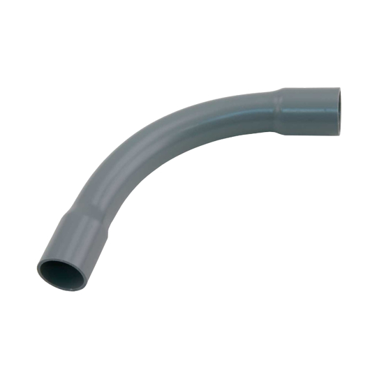 Afbeeldingen van PVC BOCHT 5/8" 16MM GRIJS SLAGVAST