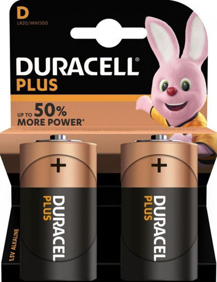 Afbeeldingen van DURACELLÂ® BATTERIJ PLUS, MONO D, 1,5 V, 2 STUKS
