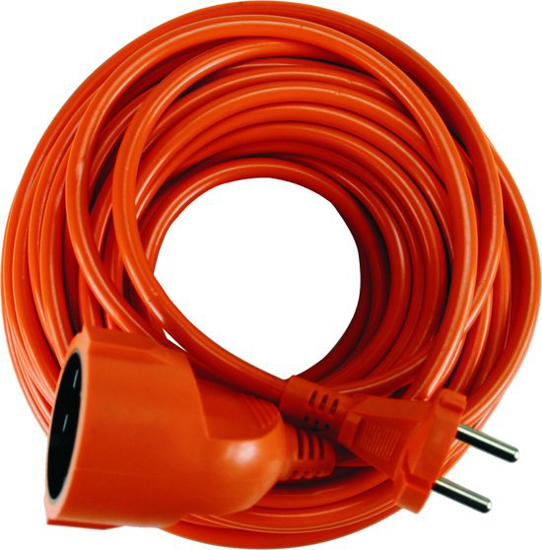 Afbeeldingen van VERLENGKABEL 20 METER 2X1MM²  ORANJE