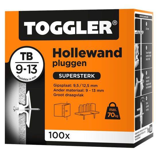 Afbeeldingen van HOLLEWAND PLUG TB ORANJE (DOOS 100 PLUG)