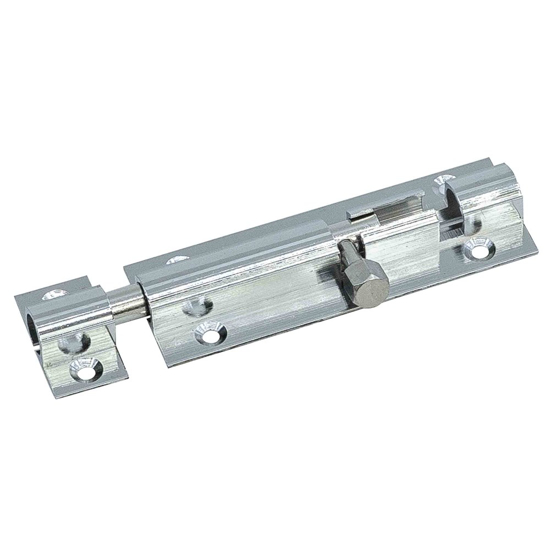 Afbeeldingen van PROFIEL-GRENDEL VLAK 25X75MM MESSING / VERCHROOMD