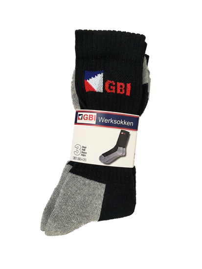 Afbeeldingen van GBI SOKKEN ZWART / GRIJS BUNDEL A 3 PAAR 43-46