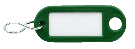 Afbeeldingen van SLEUTELLABEL DONKERGROEN MET OOG 1000GR (100ST)