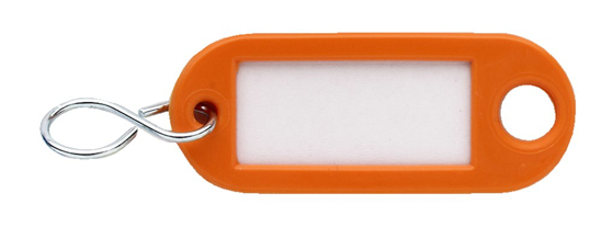 Afbeeldingen van SLEUTELLABEL ORANJE MET OOG 1000OR (100ST)