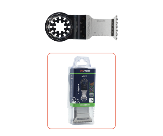 Afbeeldingen van MTC35 HCS HOUT/PLASTIC STARLOCK INVALZAAGBLAD 35X50 [10]