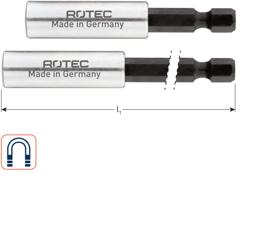 Afbeeldingen van BITHOUDER E6.3X150, MAGN., HUL S ø10X35, 