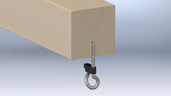 Afbeeldingen van VEILIGHEIDSCHOMMELHAAK MET METRISCH EV 180X22 Ø10,6