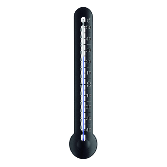 Afbeeldingen van TFA BINNEN / BUITENTHERMOMETER ANALOOG - KUNSTSTOF - ZWART, ZILVER RELIÃ«F - DOOSJE (STUK(S))