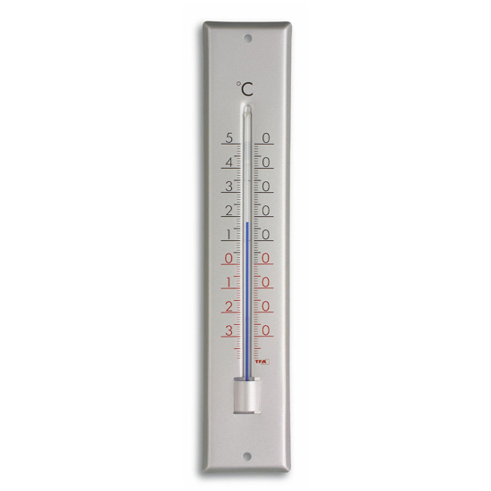 Afbeeldingen van TFA BINNEN/BUITENTHERMOMETER ANALOOG - ALUMINIUM - DOOSJE (STUK(S))