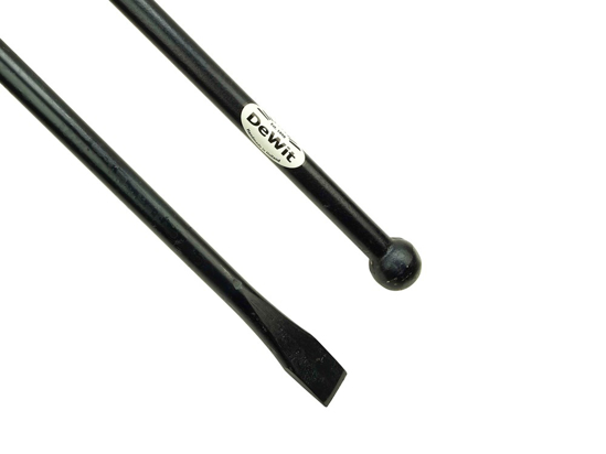 Afbeeldingen van STOOTIJZER 1400 X 28 ROND MODEL MET PLATTE BEK, KNOP EN BEITEL