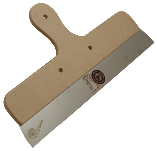 Afbeeldingen van SPACKMES 400MM HOUTEN GREEP RVS