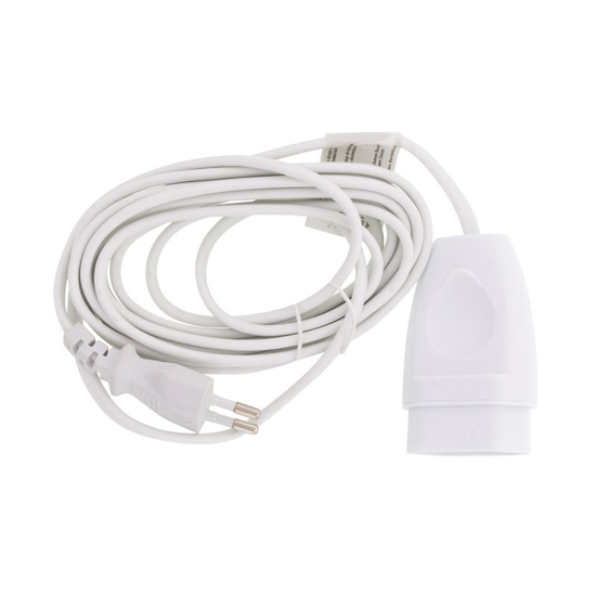 Afbeeldingen van EURO-VERLENGSNOER 2M 2X0,75 WIT