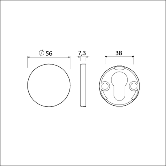 Afbeeldingen van KLIK ROZET ROND BLIND F1