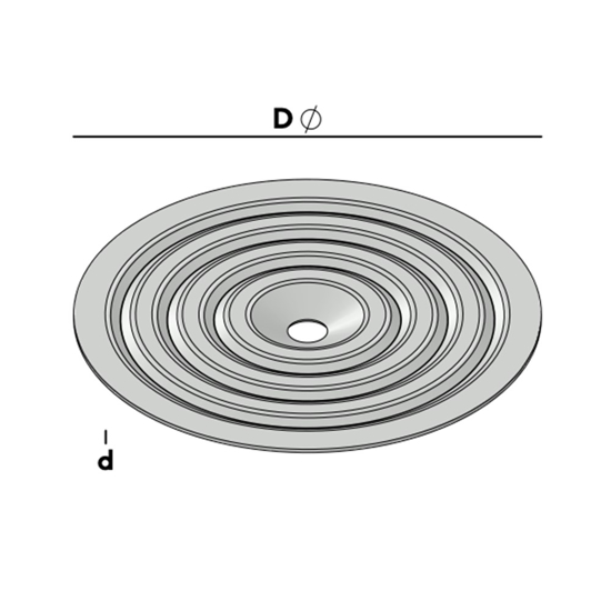 Afbeeldingen van DAKPLAATJE Ø70 0,6 SV