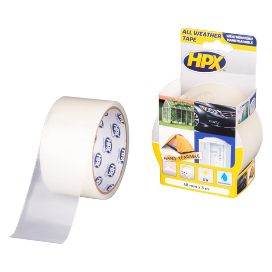 Afbeeldingen van HPX ALL WEATHER TAPE - TRANSPARANT 48MM X 5M
