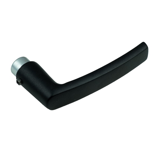 Afbeeldingen van DEURKRUK 332 GATDEEL M6 ZWART R9005 STR